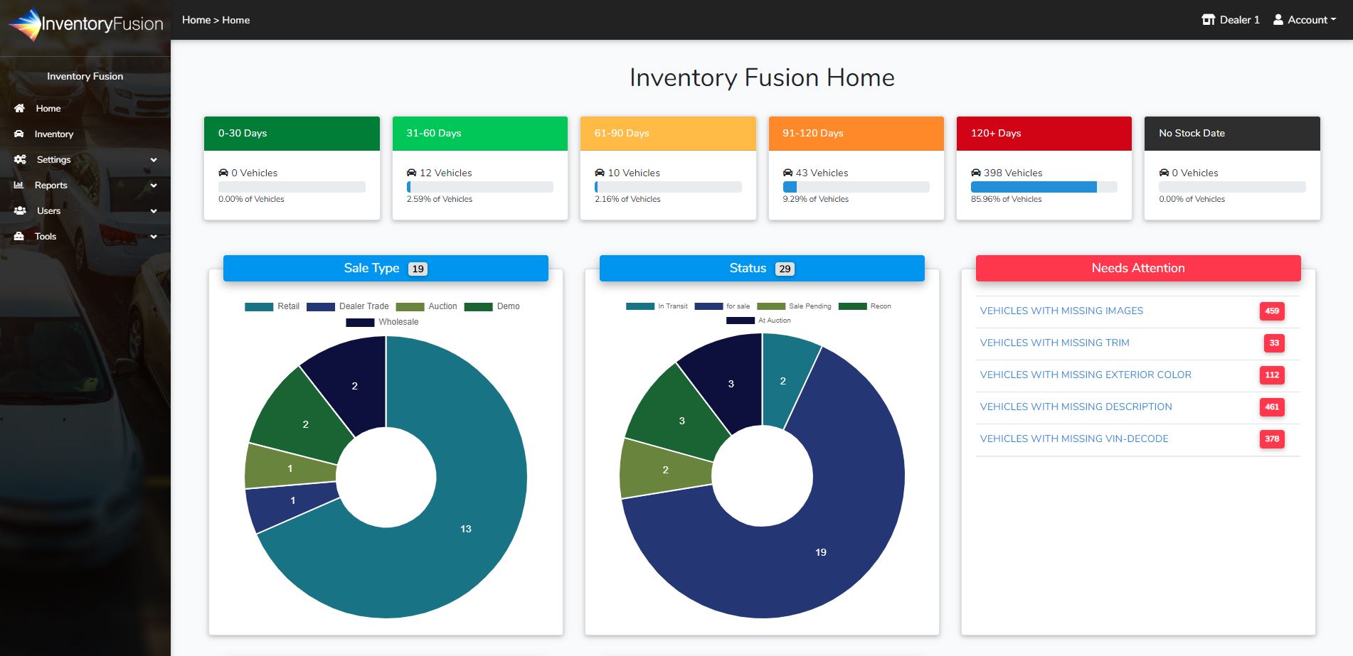 iFusion dashboard image