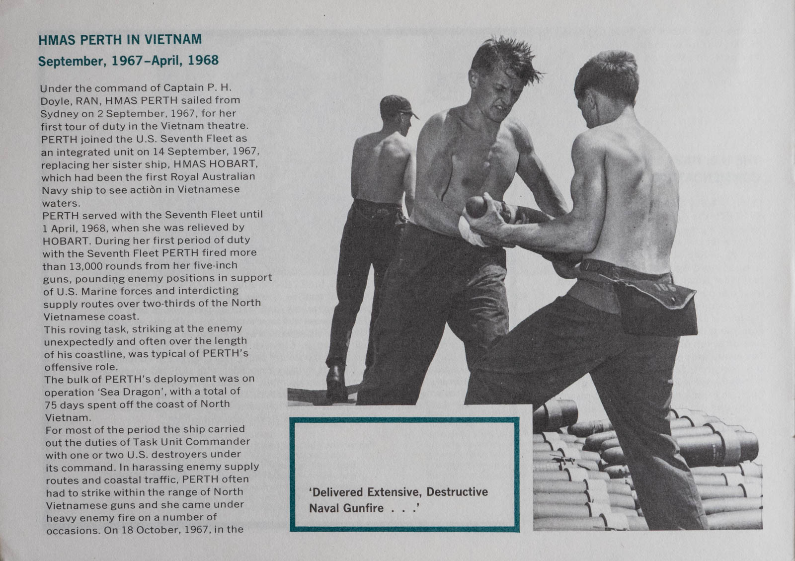 HMAS Perth Commendation