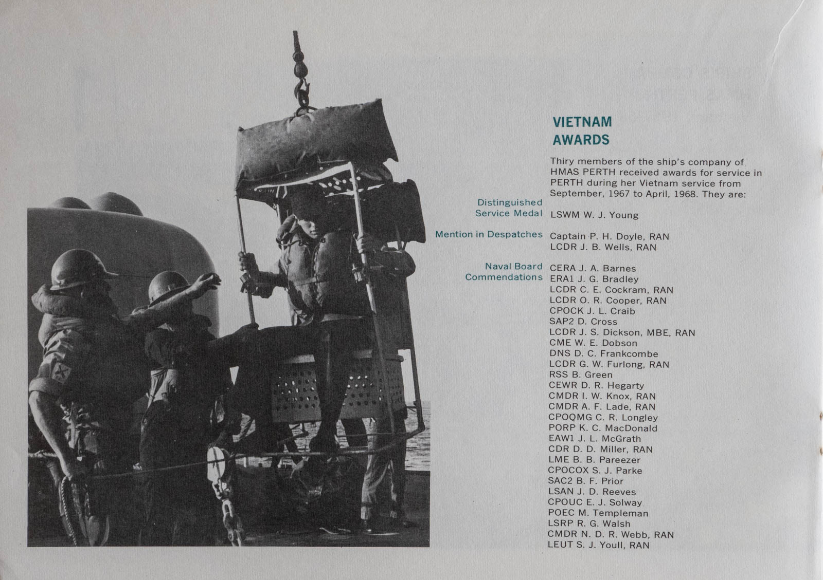 HMAS Perth Commendation